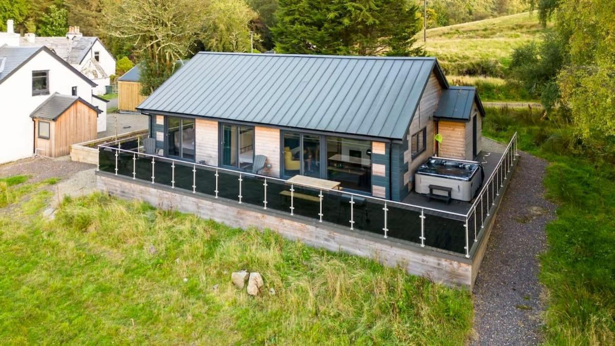 New Build Lodge With Stunning Views Of Loch Awe Hayfield  Exterior photo
